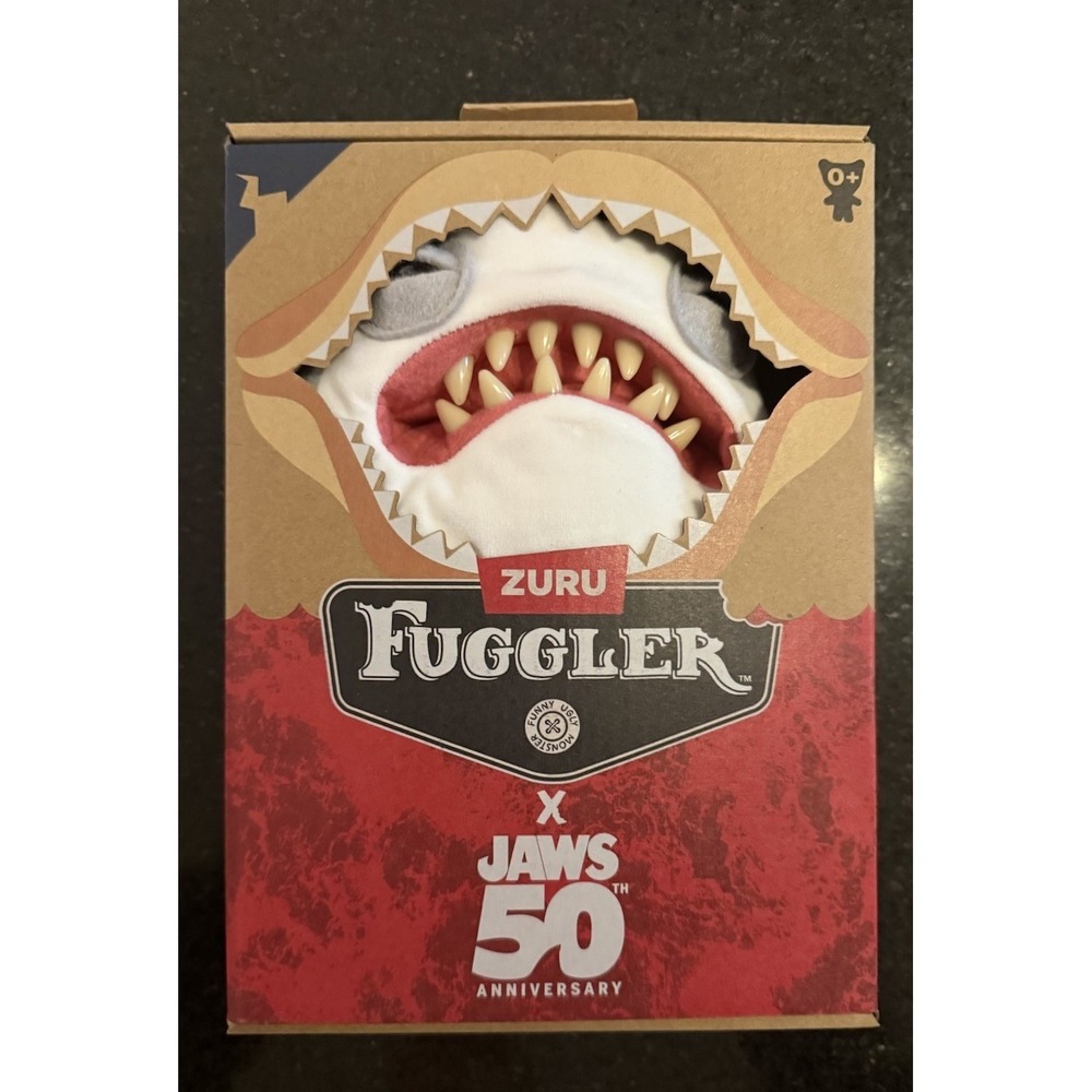 FUGGLER X JAWS 50th Anniversary Collectible Funny Ugly Monster Zuru In Hand